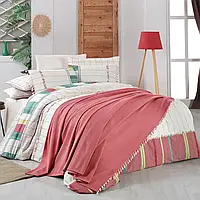 Комплект постельного белья с покрывалом в LUXE ЕВРО размера EVA CARLO PUDRA , SAREV