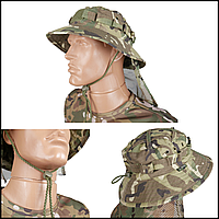 Тактическая панамка камуфляжная мультикам, панама военная с сеткой универсальная, панамы армейские