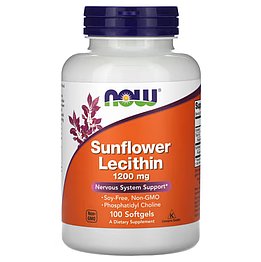 Sunflower Lecithin 1200 мг Now Foods 100 капсул