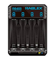 RABLEX RB403 Зарядное устройство USB Type-C 2A для аккумуляторов Ni-MH/Ni-CD на 4x слоты AA/AAA и т.п.