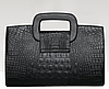 Жіноча сумочка клатч із крокодилом, мінісумка на плече, фото 6