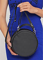 Женская круглая сумка Bale черная, сумка женская, барсетка, бананка, сумка через плечо APEX