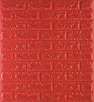 Самоклеющаяся декоративная 3D панель под красный кирпич 700x770x7 мм