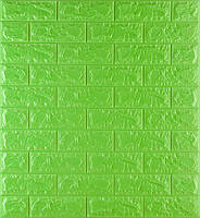 Самоклеющаяся декоративная 3D панель под зеленый кирпич 700x770x7 мм