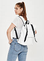 Рюкзак женский Ролл белый, стильный рюкзак для девушек, рюкзак для работы и прогулок MIVAX