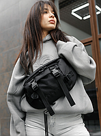 Женская поясная сумка Черный, удобная сумка на пояс для девушек APEX
