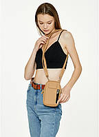 Женская сумка Modena бежевая, сумка для девушек, стильная сумка, сумка для телефона MIVAX
