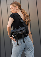 Женская поясная сумка Черный, удобная сумка на пояс для девушек, большая поясная сумка APEX