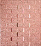 Самоклеющаяся декоративная панель розовый кирпич 700x770x5 мм