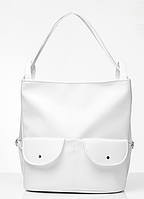 Женский рюкзак ASTI Белый, стильный рюкзак, рюкзак для девушек из экокожи MIVAX