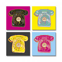 Модульная картина из четырех частей Поп Арт Телефон Malevich Store 73x73 см (MK423213) z16-2024