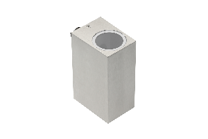 Світильник Настінний Tiago (Подвійний), Max.2X35W, Gu10, Ip54, Сірий, Квадрат GTV