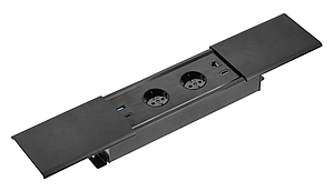 Подовжувач вбудований Prestino, 2X Рожевий. Schuko, Usb A+C, Rj45, Hdmi, 1,5 м, Чорний GTV