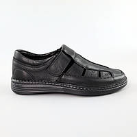 Туфлі чоловічі шкіряні Чорні на весну стильні для хлопця Toyvoo