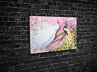 Картина в гостиную спальню для интерьера Прекрасные павлины KIL Art 51x34 см (488) z16-2024