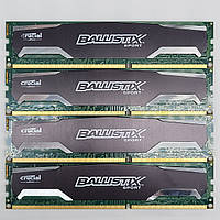Комплект оперативної пам'яті Crucial Ballistix DDR3 16 Gb (4x4Gb) 1600MHz 12800U 2R8 CL9 (BLS4G3D1609DS1S00) Б/В