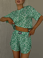 Женская летняя пижама в рубчик Арт. 317