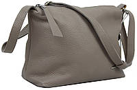 Женская кожаная сумка через плечо Borsacomoda бежевая Toyvoo Жіноча шкіряна сумка через плече Borsacomoda