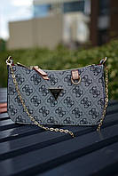 Женская кроссоди сумочка Guess Mini Bag Grey/Brown Guess Эко кожа Toyvoo Жіноча кросбоді сумочка Guess Mini