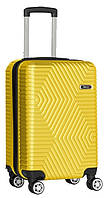 Компактный пластиковый Маленький чемодан на колесах 45L GD Polo желтый Toyvoo Компактна пластикова Маленька