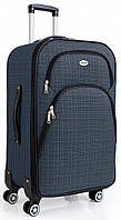 Темно синий Большой текстильный чемодан на колесах 100L Gedox Toyvoo Темно синя Велика текстильна валіза на