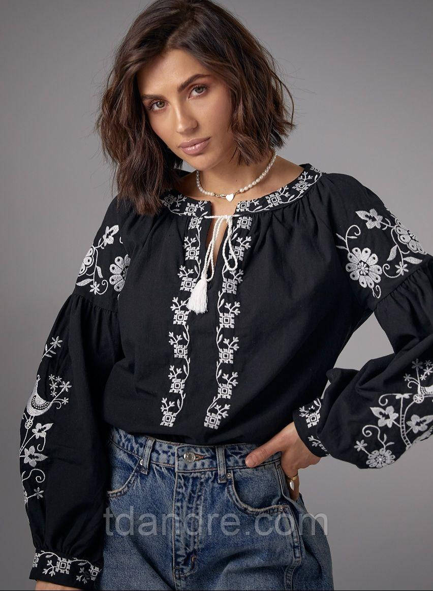 Блуза вишиванка жіноча батал, фото 1