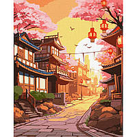 Картина по номерам "Японская улочка" KHO3645 40х50 см Toyvoo Картина за номерами "Японська вуличка" KHO3645