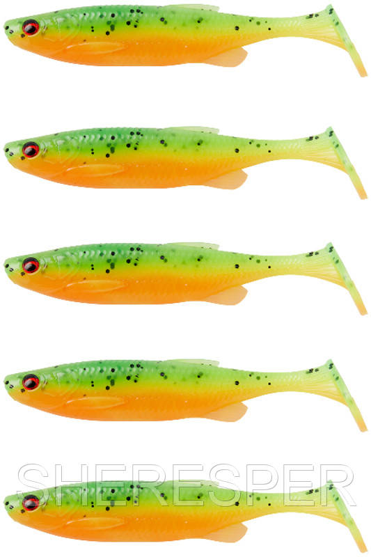 Силикон Savage Gear Fat Minnow T-Tail 75mm 5.0g Firecracker (5 шт/уп)