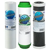 Комплект фільтрів картриджів для питних систем із знезараженням води Aquafilter (Польща)