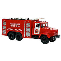 Пожежна машинка "Краз" АВТОПРОМ KR-2202-07 масштаб 1:16 Toyvoo Пожежна машинка "Краз" АВТОПРОМ KR-2202-07