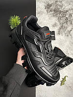 Мужские очень крутые кроссовки на большой подошве Prada Cloudbust Black черные для парня Toyvoo Чоловічі дуже