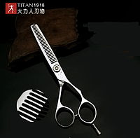 Перукарські філірувальні ножиці TITAN для стрижки волосся Japan440 сталь 6 дюймів