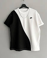 Черная с белым мужская футболка найк оверсайз для парня nike Toyvoo Чорна з білим чоловіча футболка найк