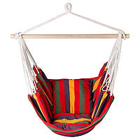 Гамак підвісний сидячий із подушками ширина 90 см 312-3R