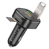 FM-трансмітер Borofone BC43 Flash QC3.0 car BT FM transmitter Колір Чорний, фото 4