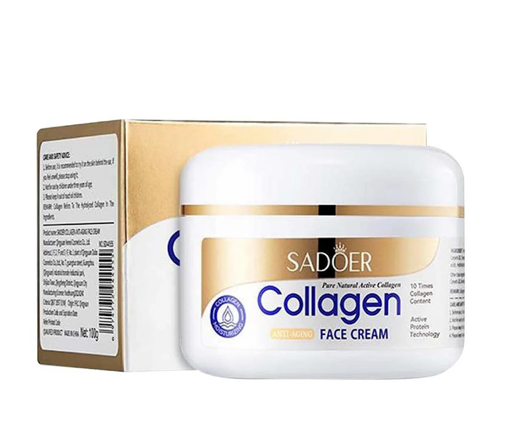 Опт 3 шт. Антивіковий Крем для обличчя омолоджуючий з Колагеном від SADOER для глибокого зволоження шкіри 100g, фото 1