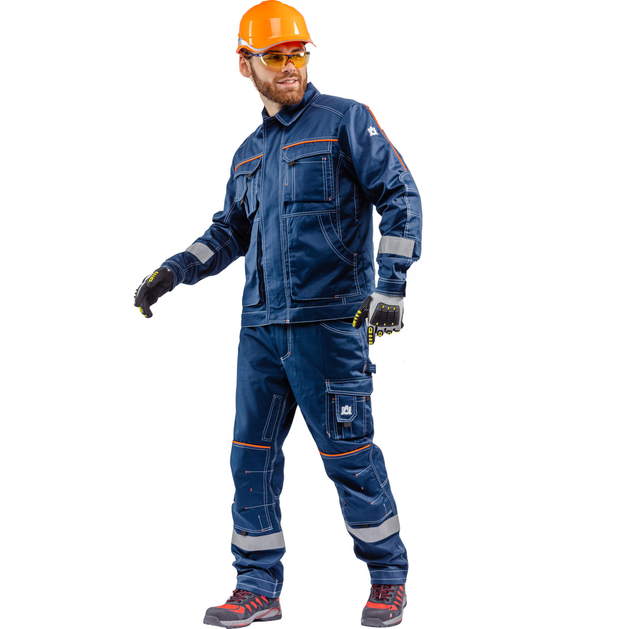 Костюм робочий захисний антистатичний AURUM ANTISTAT BLUE (Куртка+Напівкомбінезон) зріст 170 - 180 см спецодяг