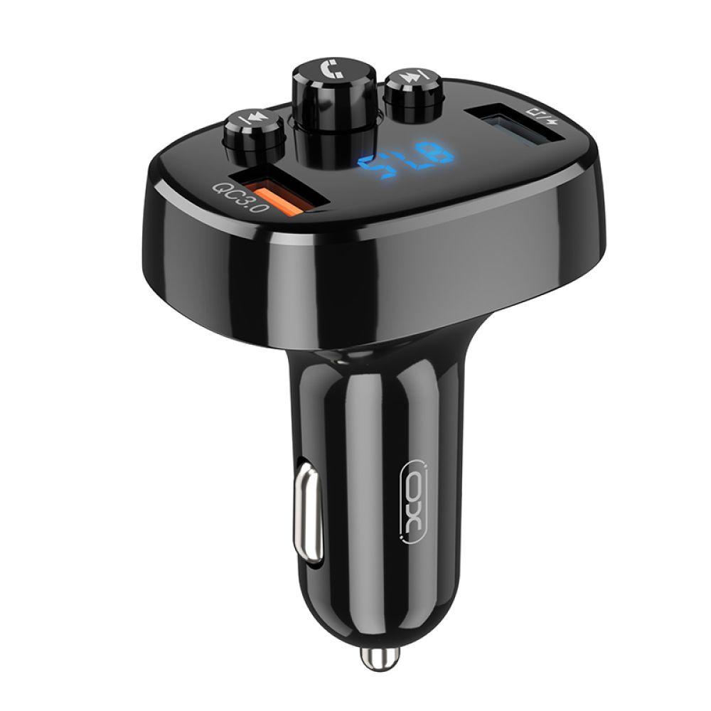 FM-трансмітер XO BCC03 car charger 18W QC 3.0 Колір Чорний