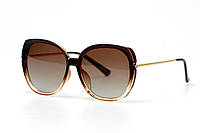 Брендовые женские очки коричневые солнцезащитные очки Toyvoo Брендові жіночі окуляри коричневі сонцезахисні