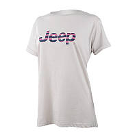 Женская Футболка JEEP T-SHIRT OVERSIZE Striped Print Turn Серый L (O102611-J863 L) z112-2024