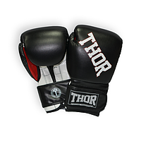 Боксерские перчатки THOR RING STAR (Leather) BLK-WHITE-RED