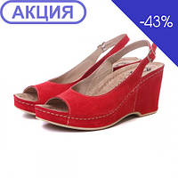 Женские ортопедические босоножки VESUVIO RED 505, Mubb