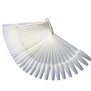 Типси на кільці 50 шт молочні гострий квадрат