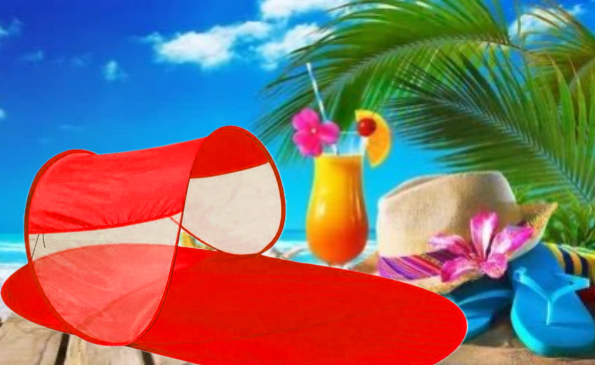 Пляжна підстилка з навісом автоматична Пляжний килимок з козирком BEACH POP UP MAT TRACER WITH SHELTER, фото 1