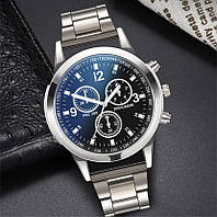 Металлические наручные часы для мужчин, стальные кварцевые мужские часы