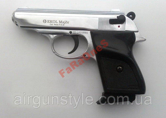 Пістолет стартовий Ekol Major (Chrome) 9мм, фото 1