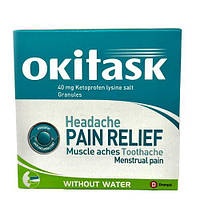 Оkitask  для лечения головной, зубной боли, невралгии, менструальной боли, боли в мышцах и костях.