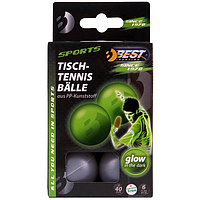 М'ячики для настілного тенісу Best Sporting (6шт,свіітятся) 231057