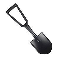 М-Тас лопатка складная с чехлом, армейская лопата черная, туристическая лопата, военная лопата складная