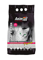 Наполнитель для кошачьего туалета AnimAll Бентонитовый комкующийся, без аромата, 4.3 кг (5 л) белый